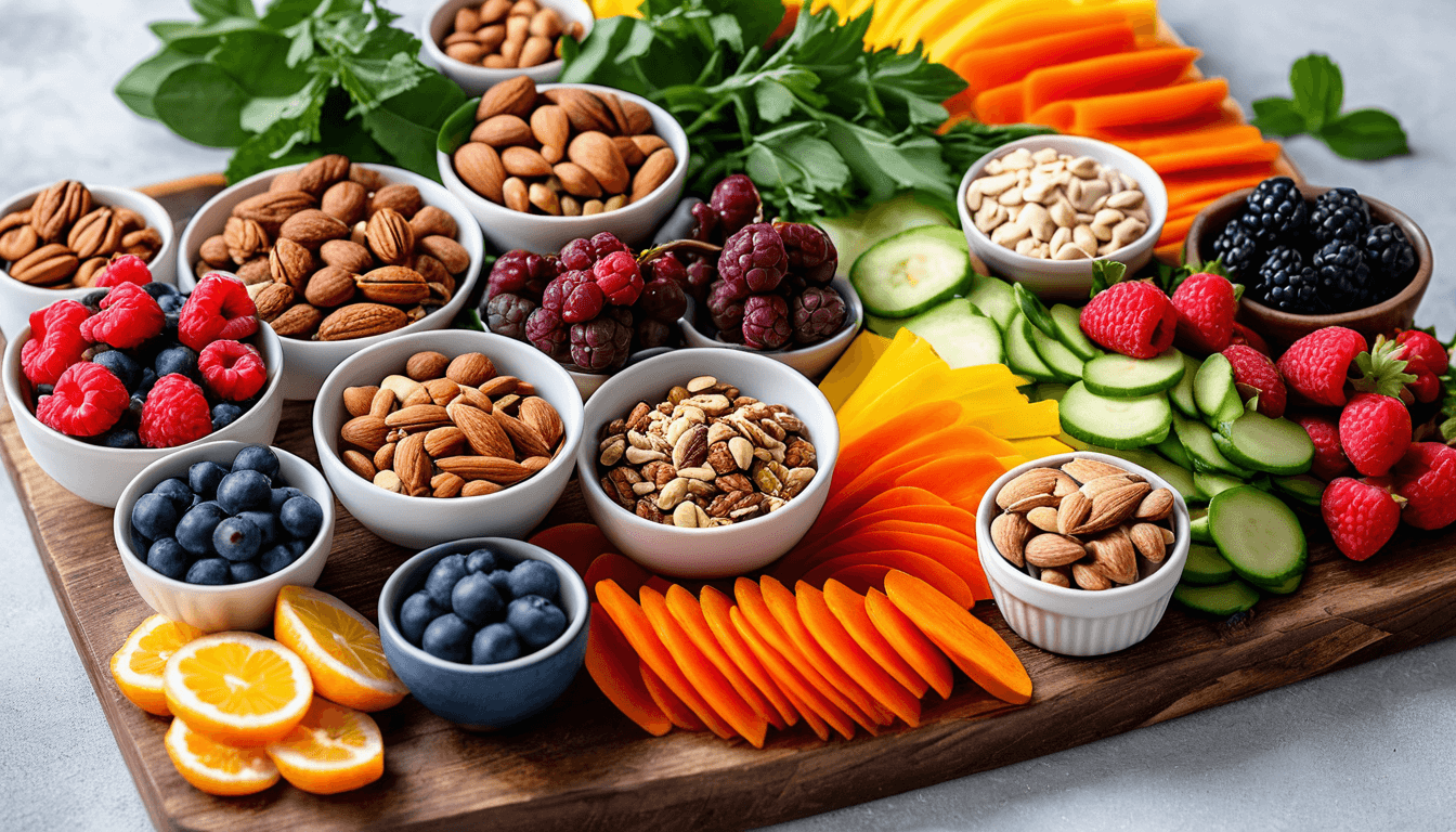 Herb-crusted chicken breast with colorful roasted vegetables on plate