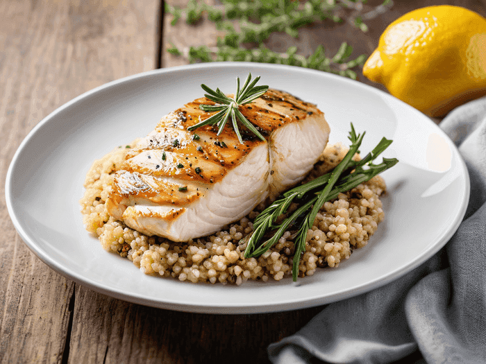 GLP-1 optimized high-protein meal with lean proteins and nutrient-dense ingredients
