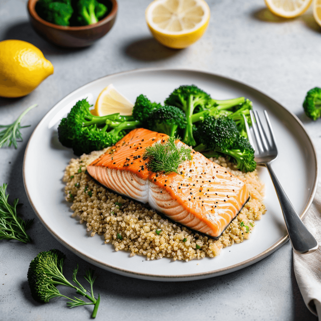 DASH diet heart-healthy meal with fresh fruits, vegetables, and lean protein