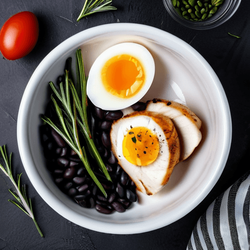 High protein meal planning interface with macro tracking